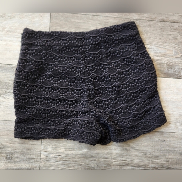 Express Black Lace High Waist Shorts - Picture 6 of 6